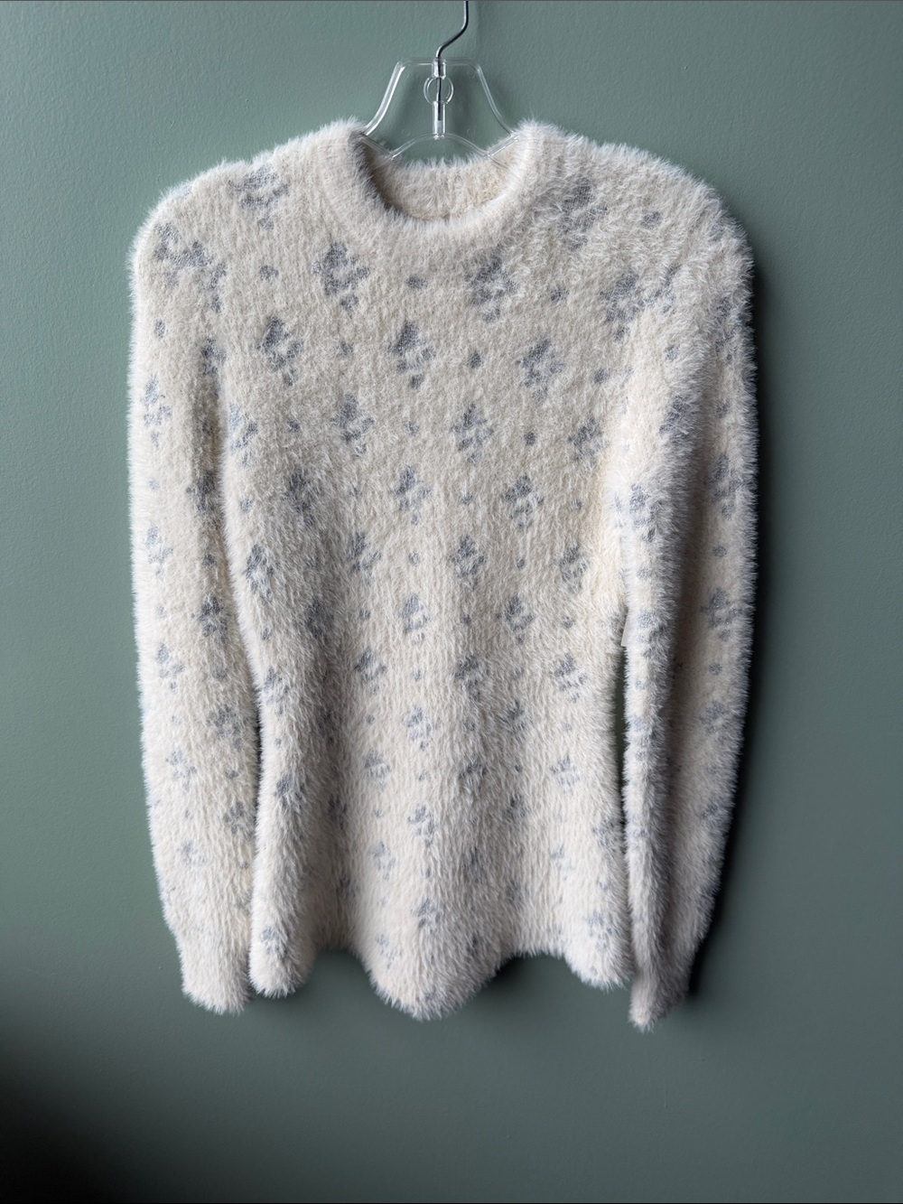 NWT Skims Cream/ Sliver Soft Fuzzy Onesie